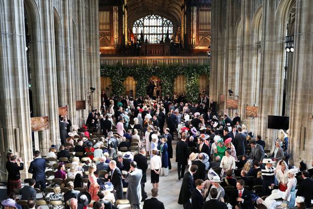 Convidados na Capela de São Jorge antes do casamento entre o príncipe Harry e Meghan Markle - 19/05/2018 Convidados na Capela de São Jorge antes do casamento entre o príncipe Harry e Meghan Markle - 19/05/2018