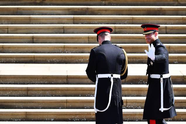 Príncipes Harry e William chegam ao Castelo de Windsor para a cerimônia - 19/05/2018 Príncipes Harry e William chegam ao Castelo de Windsor para a cerimônia - 19/05/2018