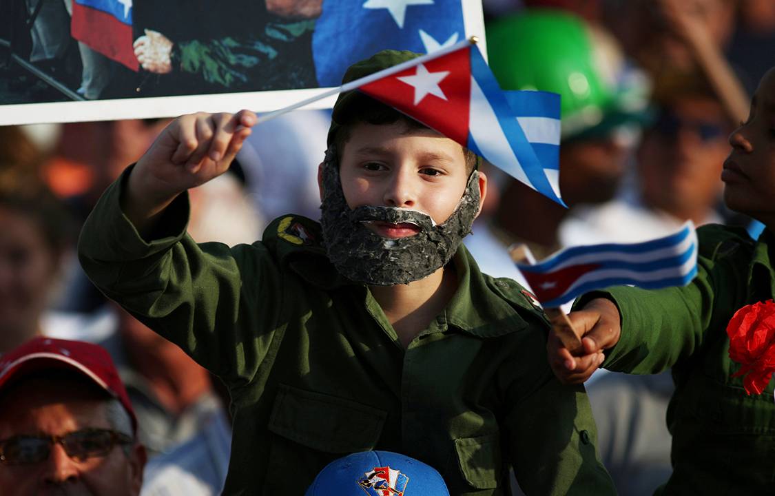 Marcha do dia do trabalho em Cuba