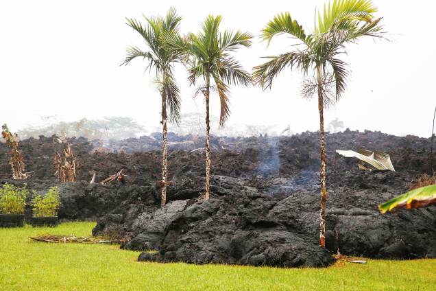 Lava resfriada é vista na região de Leilani Estates, no Havaí, após erupção do vulcão Havaí - 08/05/2018 Lava resfriada é vista na região de Leilani Estates, no Havaí, após erupção do vulcão Havaí - 08/05/2018