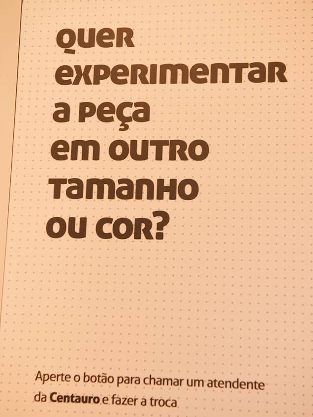 Provador inteligente está disponível em algumas lojas da rede Centauro, em São Paulo Provador inteligente está disponível em algumas lojas da rede Centauro, em São Paulo