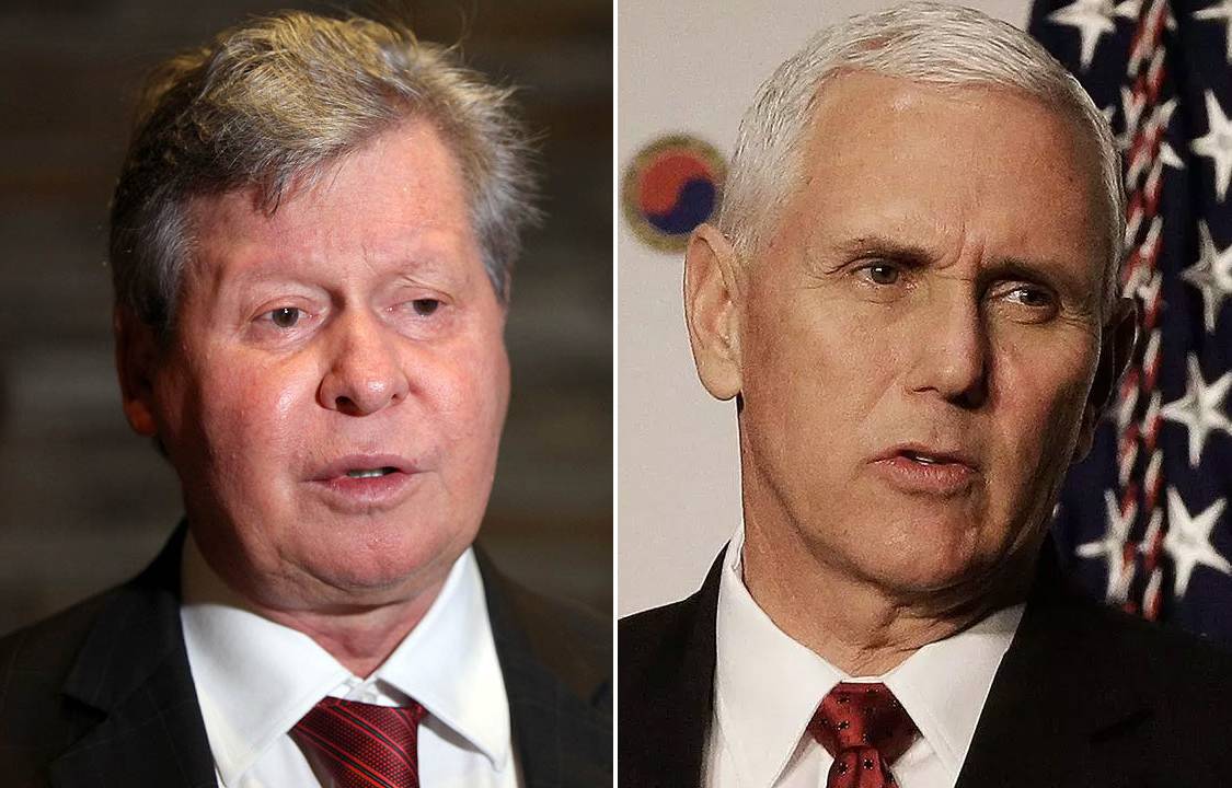 Arthur Virgílio Neto, prefeito de Manaus, e Mike Pence, vice-presidente dos EUA