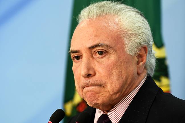 O presidente da República, Michel Temer, realiza pronunciamento para anunciar a indicação de Ivan Monteiro para assumir a presidência da Petrobras, após a demissão de Pedro Parente - 01/06/2018