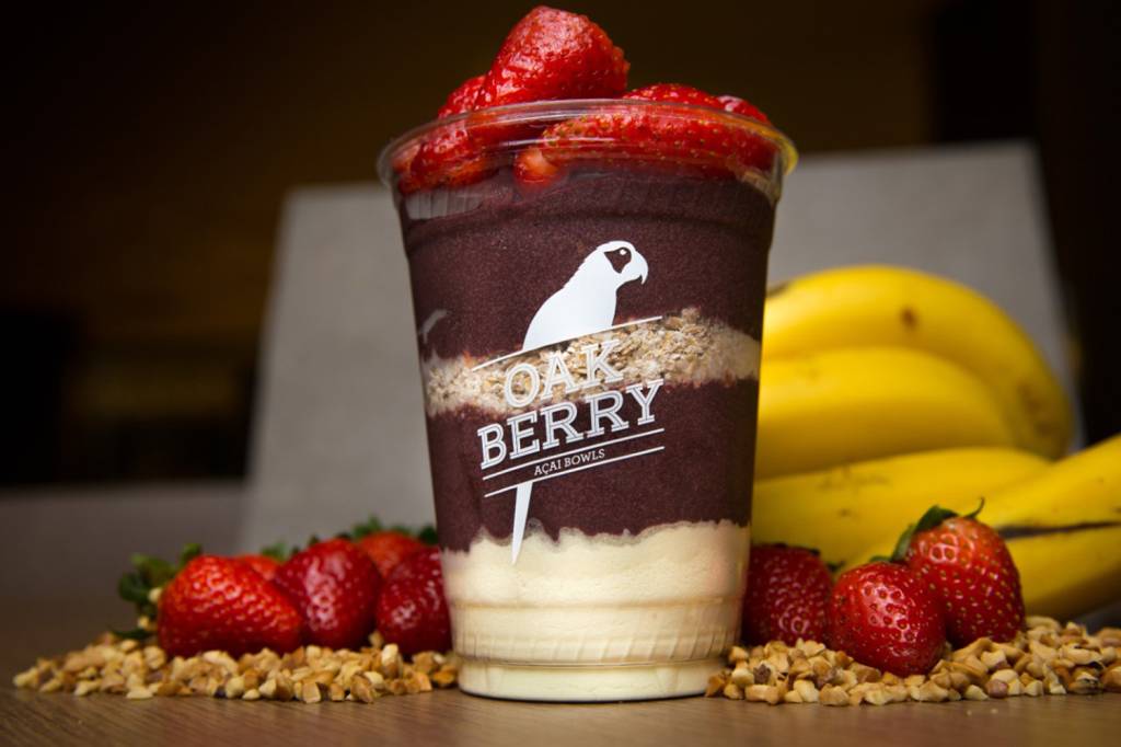 A franquia ‘OakBerry Açaí Bowls’ Os produtos da franquia 'OakBerry Açaí Bowls'