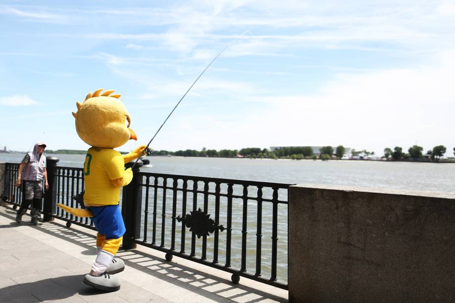 Canarinho Pistola na cidade de Rostov do Don, na Rússia - 17/06/2018