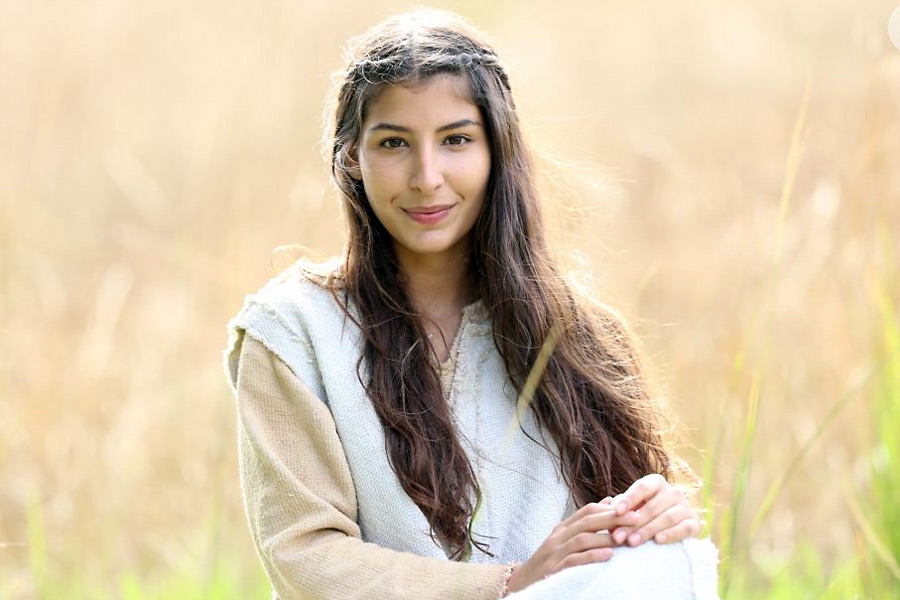 A atriz Juliana Xavier como Maria de Nazaré na novela 'Jesus' da Record TV