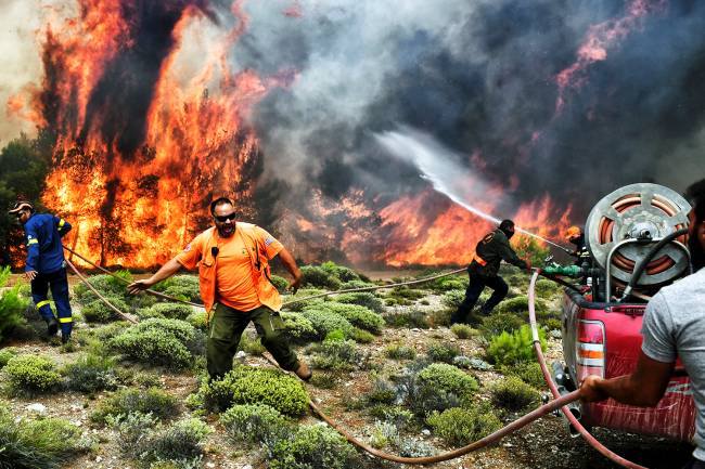 Incêndio florestal na Grécia