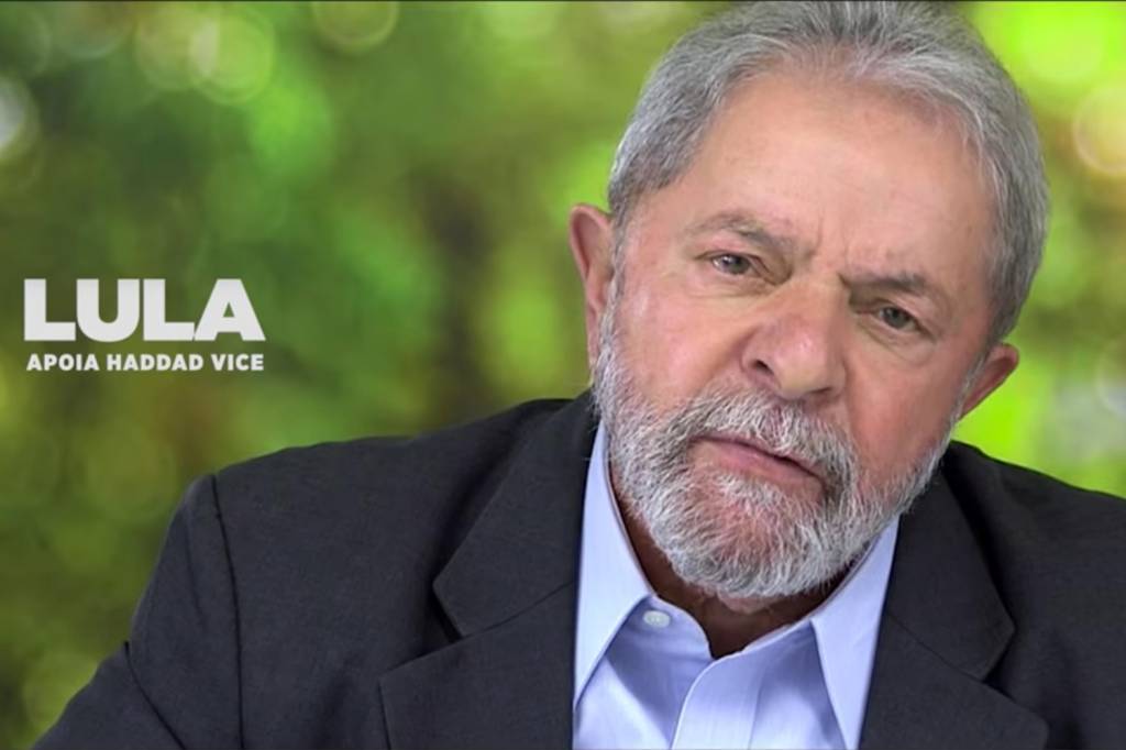 PT insere legenda ‘apoia Haddad vice’ durante fala de Lula na TV