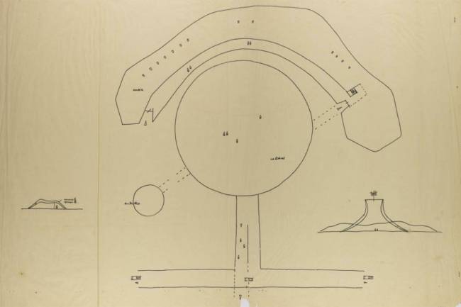 Croquis da Catedral de Brasília de Oscar Niemeyer