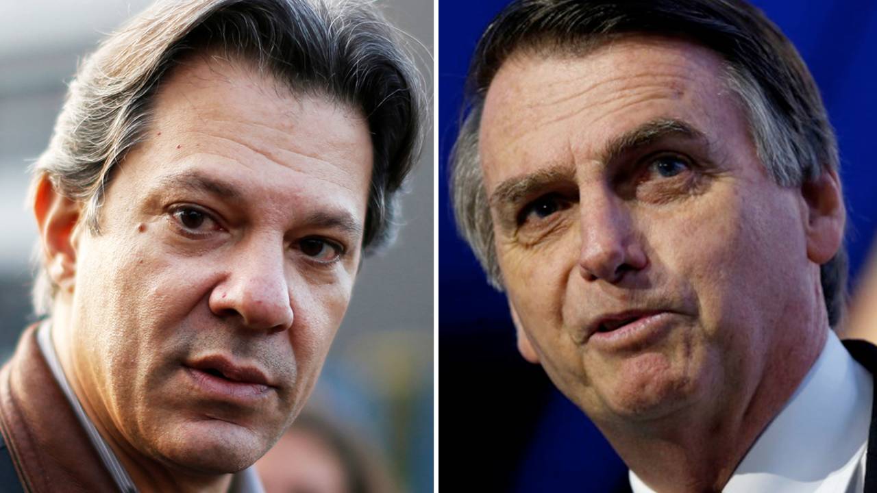 Fernando Haddad (PT) e Jair Bolsonaro (PSL) eleições 2018