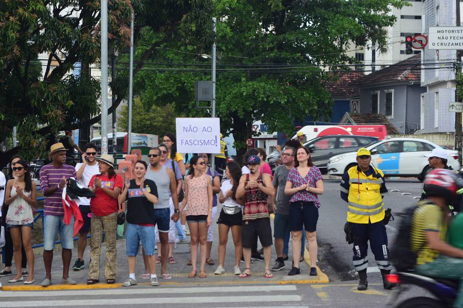 Protesto das mulheres contra o Bolsonaro no centro do Recife, Pernambuco - 29/09/2018