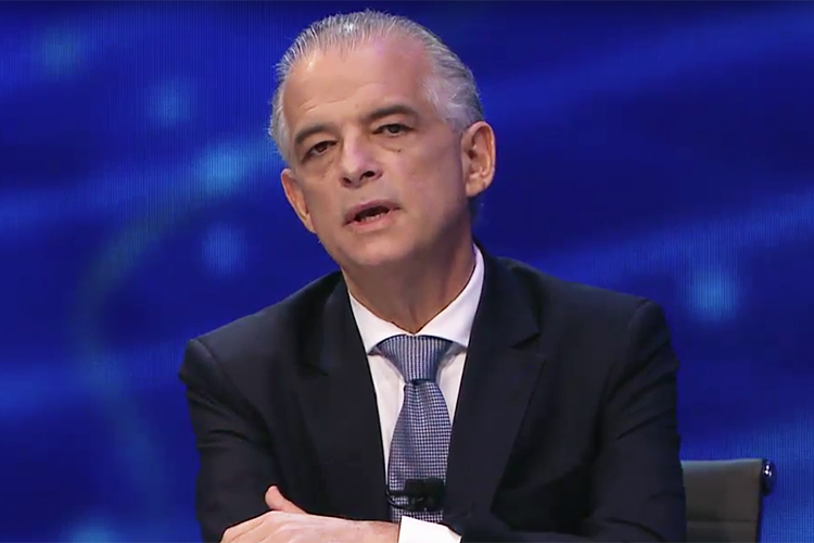 O ex-governador Márcio França (PSB) em debate para as eleições ao governo de São Paulo, em 2018
