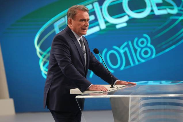 Alvaro Dias (Podemos), candidato à Presidência da República, participa de debate realizado pela TV Globo - 04/10/2018 Alvaro Dias (Podemos), candidato à Presidência da República, participa de debate realizado pela TV Globo - 04/10/2018