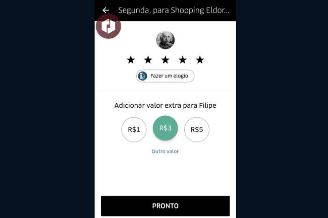 Uber – Valor extra Uber – Valor extra