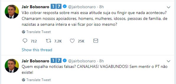 Tweet Bolsonaro Tweet Bolsonaro