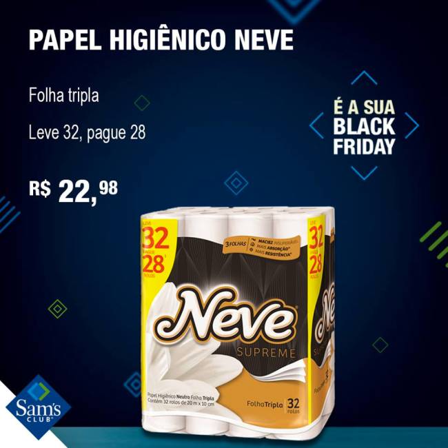 Sam’s Club oferta papel higiênico na Black Friday Sam’s Club oferta papel higiênico na Black Friday