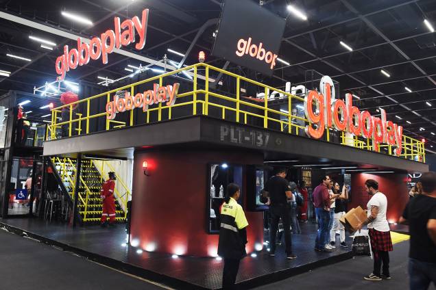 Fachada do estande da Globoplay durante a Comic Con Experience, realizada na São Paulo Expo - 04/12/2018 Fachada do estande da Globoplay durante a Comic Con Experience, realizada na São Paulo Expo - 04/12/2018