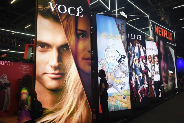 Fachada do estande da Netflix, durante a Comic Con Experience, realizada na São Paulo Expo, localizada na capital paulista - 04/12/2018 Fachada do estande da Netflix, durante a Comic Con Experience, realizada na São Paulo Expo, localizada na capital paulista - 04/12/2018