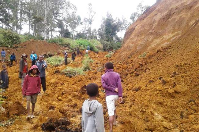 Deslizamento de terra em Papua Nova Guiné