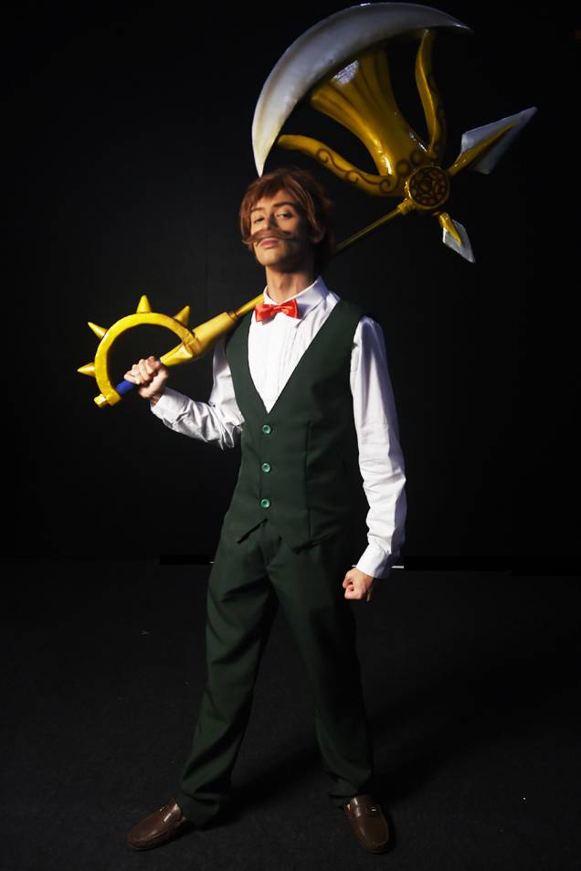 Cosplay do personagem "Escanor", da série de mangá "Nanatsu no Taizai", durante o segundo dia da Comic Con Experience 2018, realizada na São Paulo Expo - 07/12/2018 Cosplay do personagem "Escanor", da série de mangá "Nanatsu no Taizai", durante o segundo dia da Comic Con Experience 2018, realizada na São Paulo Expo - 07/12/2018