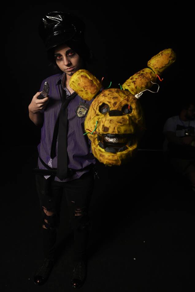 Cosplay do personagem "Purple Guy", durante o segundo dia da Comic Con Experience 2018, realizada na São Paulo Expo - 07/12/2018 Cosplay do personagem "Purple Guy", durante o segundo dia da Comic Con Experience 2018, realizada na São Paulo Expo - 07/12/2018
