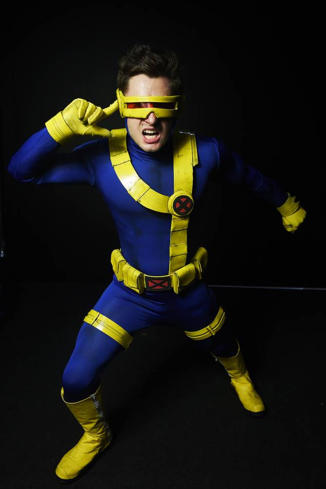Cosplay do personagem "Ciclope", dos quadrinhos de "X-Man", durante o segundo dia da Comic Con Experience 2018, realizada na São Paulo Expo - 07/12/2018 Cosplay do personagem "Ciclope", dos quadrinhos de "X-Man", durante o segundo dia da Comic Con Experience 2018, realizada na São Paulo Expo - 07/12/2018