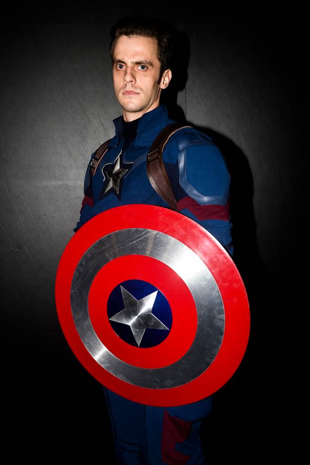 Cosplay do personagem "Capitão América", durante o terceiro dia da Comic Con Experience 2018, realizada na São Paulo Expo - 08/12/2018 Cosplay do personagem "Capitão América", durante o terceiro dia da Comic Con Experience 2018, realizada na São Paulo Expo - 08/12/2018
