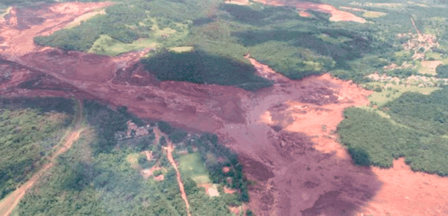 Brumadinho depois do rompimento da barragem