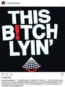 Chris Brown publica post rebatendo mulher que o denunciou por estupro em Paris Chris Brown publica post rebatendo mulher que o denunciou por estupro em Paris