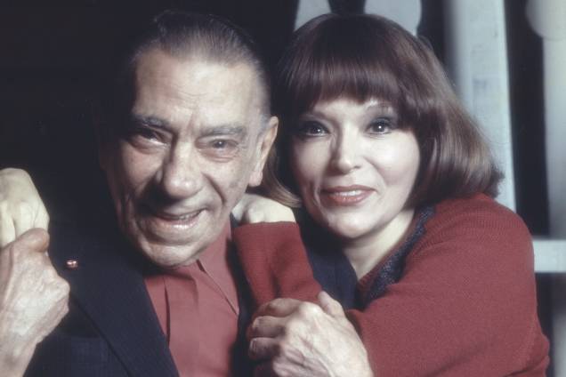 Bibi Ferreira e seu pai Procópio Ferreira - 1977 Bibi Ferreira e seu pai Procópio Ferreira - 1977
