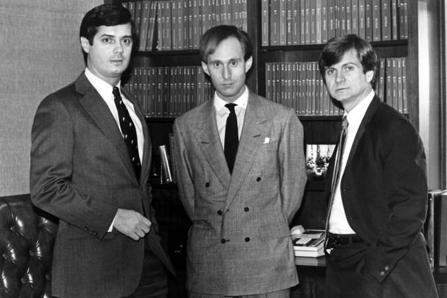 Paul Manafort, Roger Stone e Lee Atwate Paul Manafort, Roger Stone e Lee Atwate