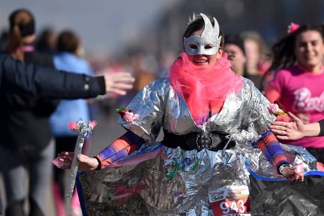 Mulheres participam da corrida "Beauty Run" para marcar o Dia Internacional da Mulher em Minsk, capital da Bielorrussa - 08/03/2019 Mulheres participam da corrida "Beauty Run" para marcar o Dia Internacional da Mulher em Minsk, capital da Bielorrussa - 08/03/2019