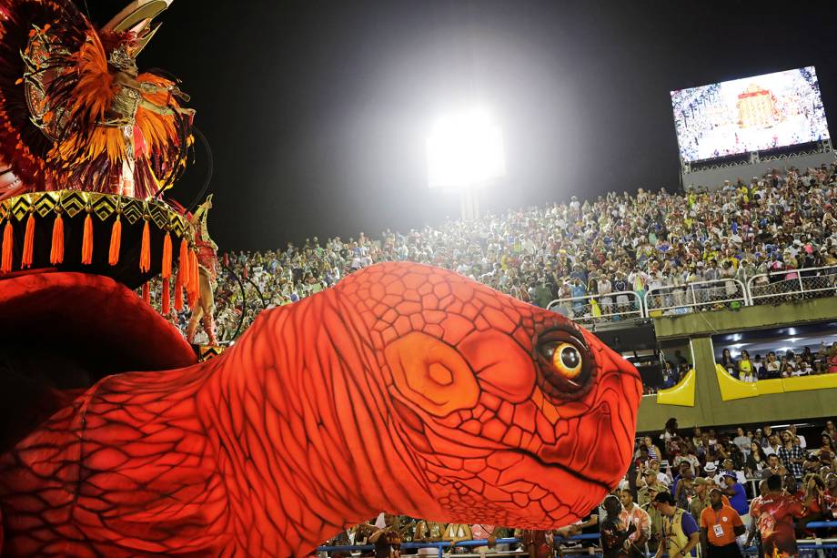 Com o enredo 'Xangô', a Acadêmicos do Salgueiro desfila no Sambódromo da Marquês de Sapucaí, no Rio de Janeiro (RJ) - 04/03/2019