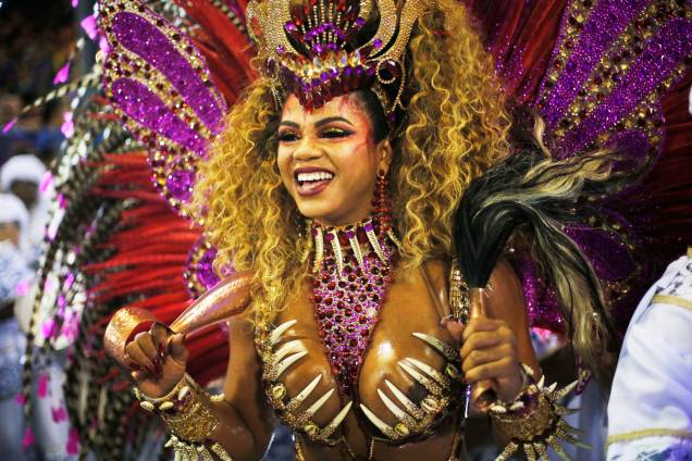 Bianca Monteiro, rainha de bateria da escola Portela, durante desfile no Sambódromo da Marquês de Sapucaí - 05/03/2019 Bianca Monteiro, rainha de bateria da escola Portela, durante desfile no Sambódromo da Marquês de Sapucaí - 05/03/2019