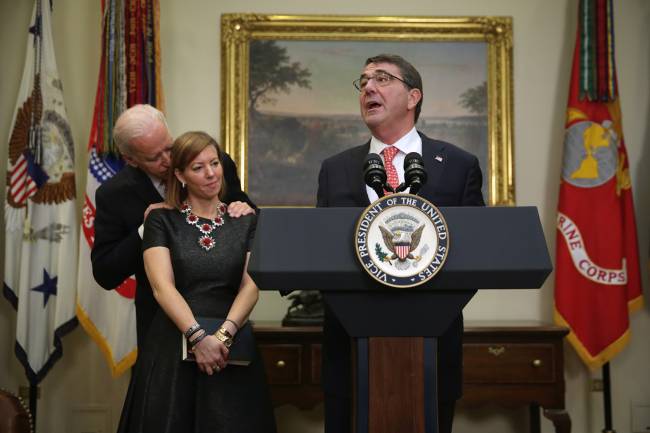 Joe Biden Swears In New Defense Secretary Ashton Carter Joe Biden Swears In New Defense Secretary Ashton Carter