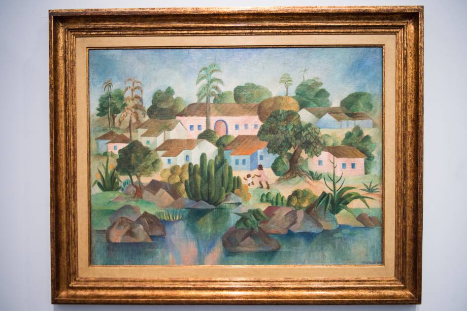 A obra 'Fazenda' (1950) ,faz parte da exposição 'Tarsila Popular', que traz obras da artista Tarsila do Amaral no Masp (Museu de Arte de São Paulo) - 03/04/2019