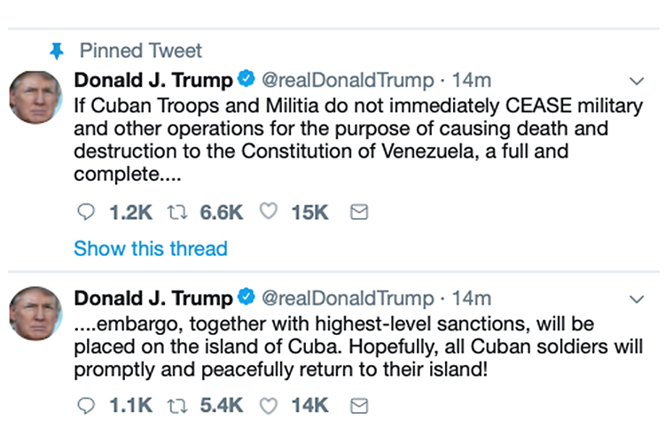 Trump – Tweet Venezuela Trump – Tweet Venezuela