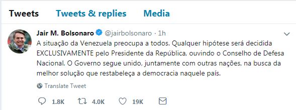 Venezuela – Bolsonaro Venezuela – Bolsonaro