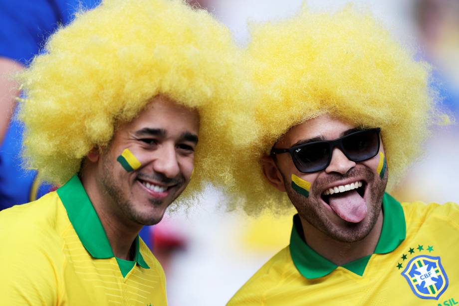 Torcedores marcam presença na Arena Corinthians, antes de partida entre Brasil e Peru, válida pelo grupo A da Copa América - 22/06/2019