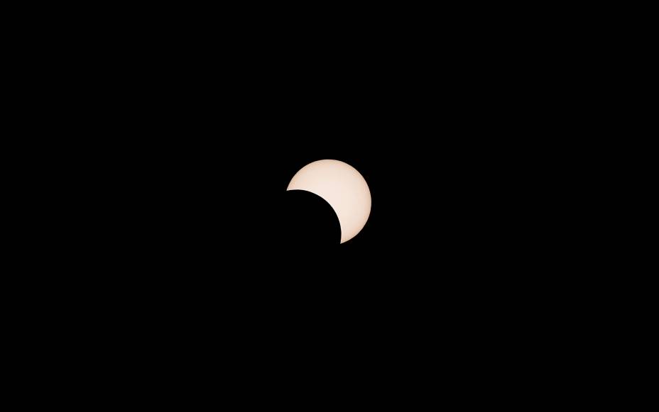 Eclipse solar parcial em Coquimbo, Chile - 02/07/2019