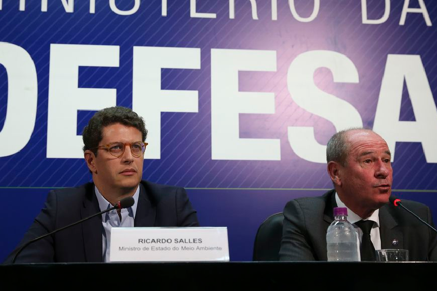 Os ministros do Meio Ambiente, Ricardo Salles, e da Defesa, Fernando Azevedo e Silva, dão coletiva sobre a Amazônia