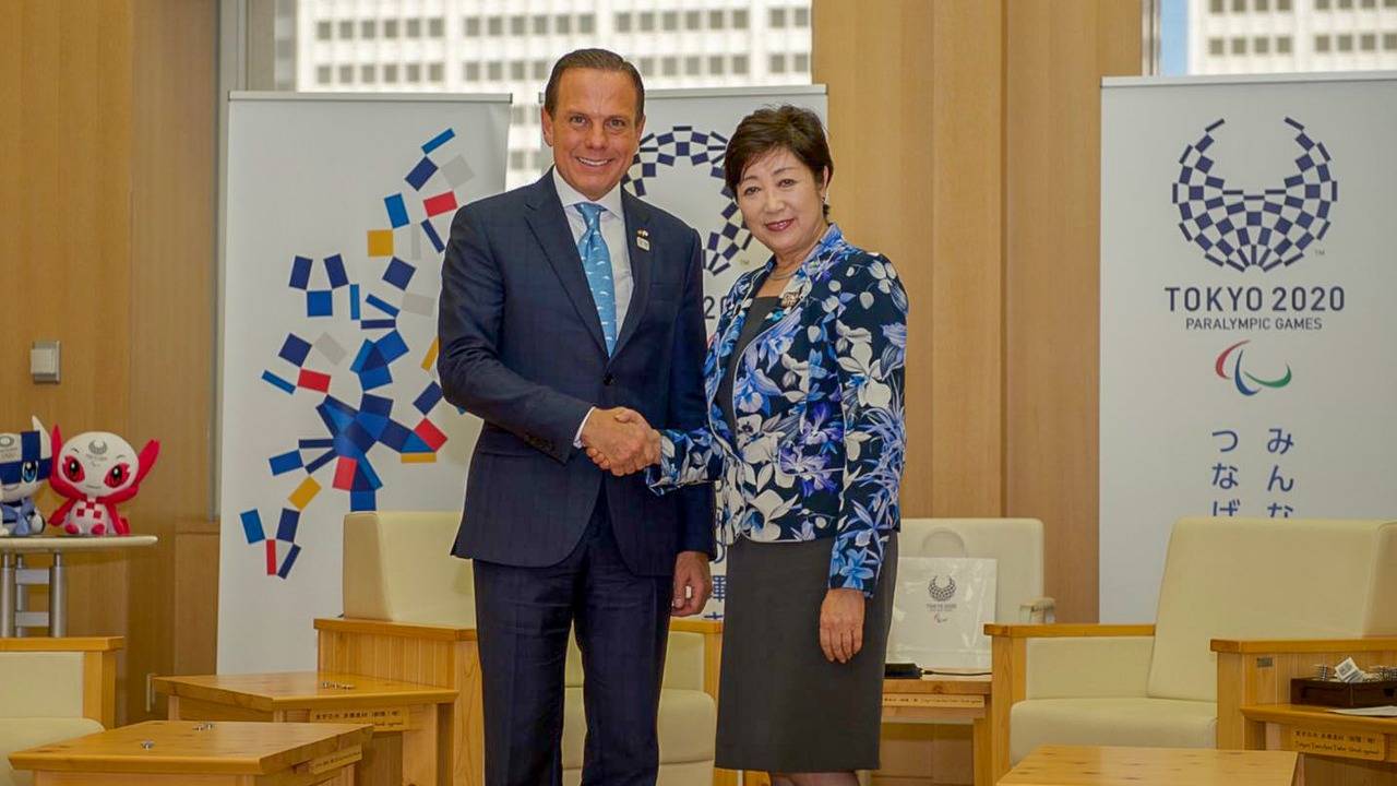 Governador de São Paulo, João Doria, encontra a governadora de Tóquio, Yuriko Koike