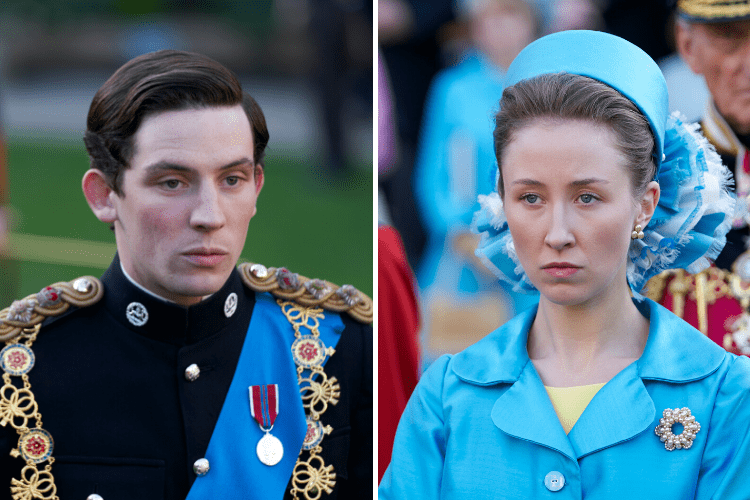 Príncipe Charles (Josh O’Connor) e princesa Anne (Erin Doherty) em ‘The Crown’ Príncipe Charles (Josh O'Connor) e princesa Anne (Erin Doherty) em 'The Crown'