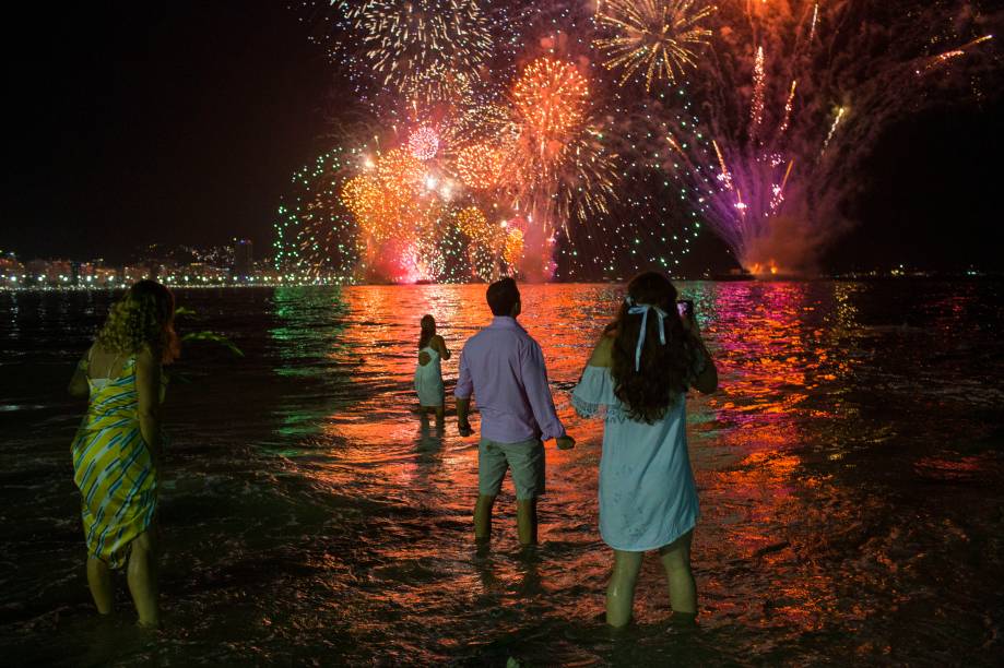 Brasil: a virada do ano na orla de Copacabana