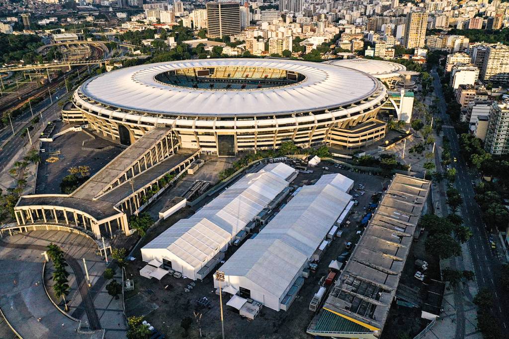 Hospital de campanha no Maracanã Hospital de campanha no Maracanã