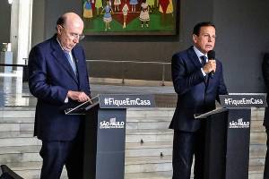 O Governador do Estado de São Paulo João Doria durante coletiva de imprensa sobre o combate ao Coronavírus. Dia: 22/04/2020 Local: São Paulo/SP Foto: Governo do Estado de São Paulo X
