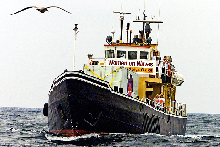The Dutch boat , Borndiep , a gynaecological clinic-ship belonging to the organisation, Women on Waves The Dutch boat , Borndiep , a gynaecological clinic-ship belonging to the organisation, Women on Waves
