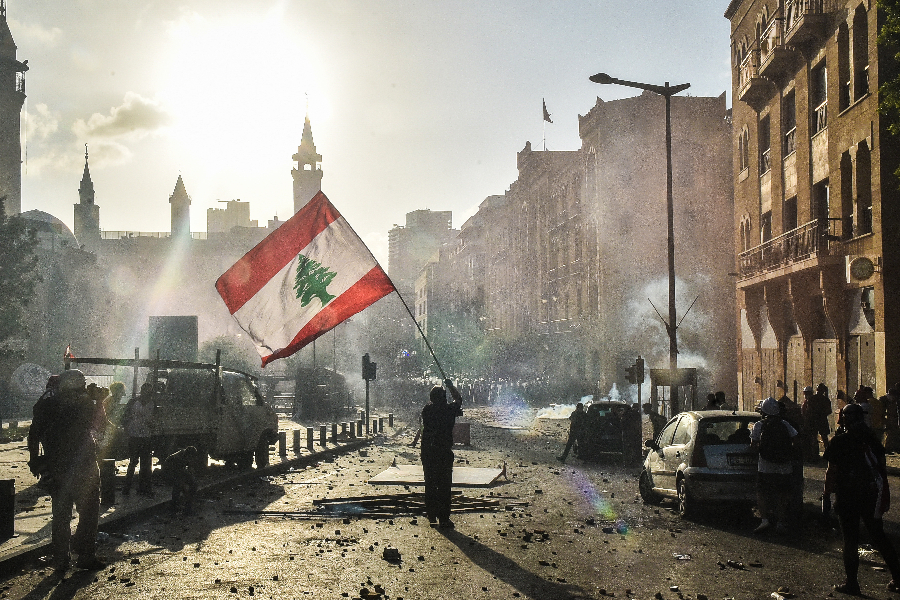 Manifestação em Beirute, Líbano