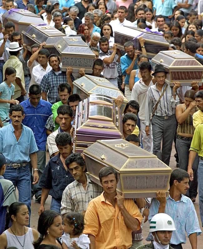 COLOMBIA-MASSACRE-FUNERAL