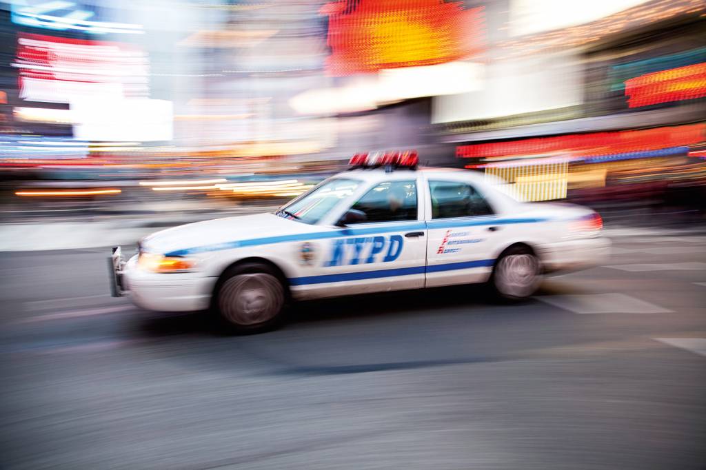 Police car in Times Square Police car in Times Square